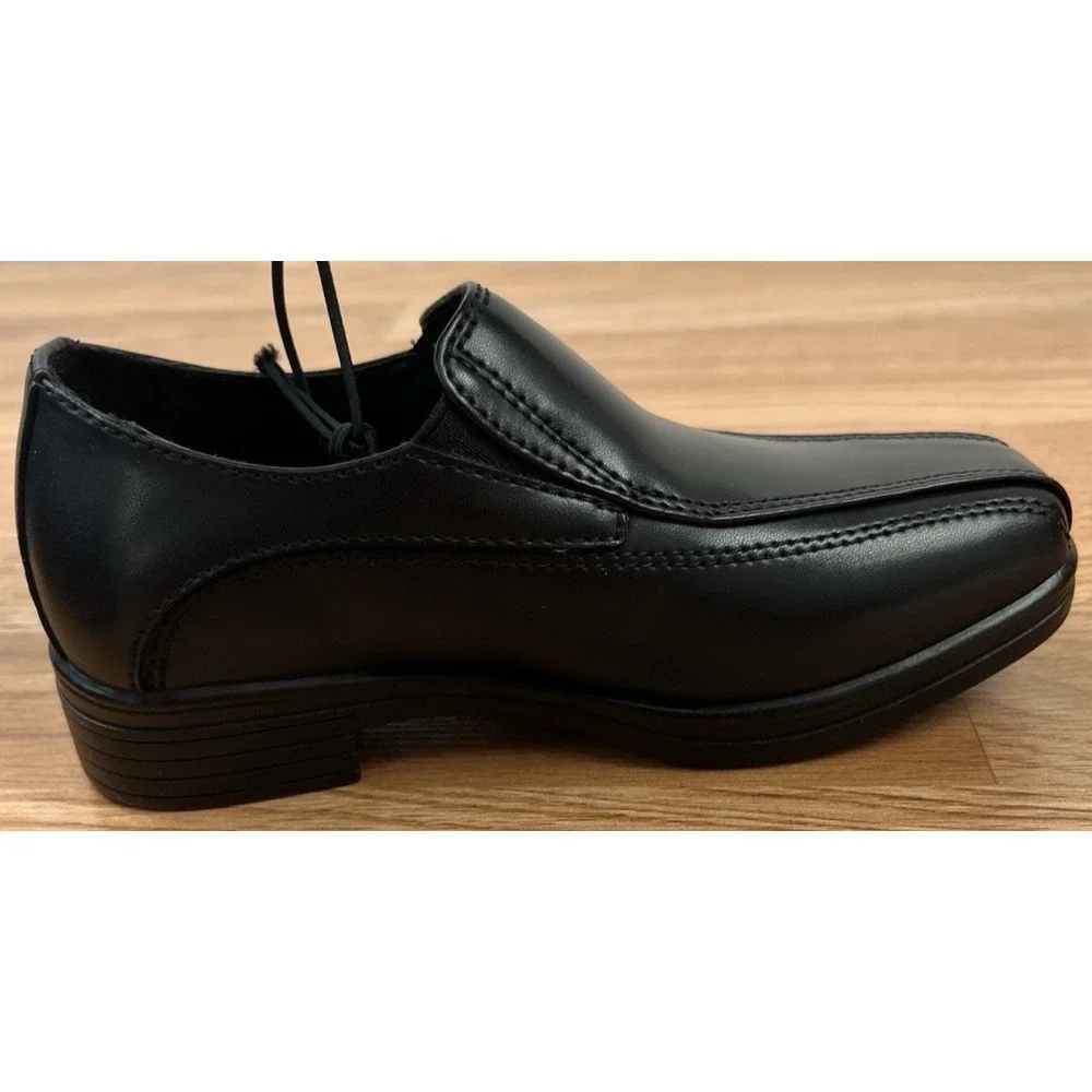 Stafford Dash Jr Black Slip-on Dress Shoes Little Boys Size 11 NEW